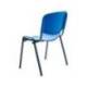SILLA ROCADA CONFIDENTE ESTRUCTURA METALICA RESPALDO Y ASIENTO EN POLIMERO COLOR AZUL