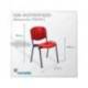 SILLA ROCADA CONFIDENTE ESTRUCTURA METALICA RESPALDO Y ASIENTO EN POLIMERO COLOR ROJO