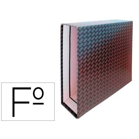 CAJA ARCHIVADOR DE PALANCA CARTON FORRADO ELBA FOLIO LOMO 85 MM NEGRO