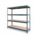 Estanteria metalica ar stocker 200x200x70 cm 4 estantes 450 kg por estante bandeja de madera sin