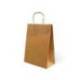 BOLSA KRAFT BASIKA NATURAL RECICLADO 90 GR ASA RETORCIDA TAMAÑO "L" 320X140X400 MM
