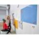 PIZARRA BLANCA ROCADA LACADA MAGNETICA MODULAR SIN MARCO COLOR AZUL 75X115 CM