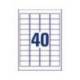 ETIQUETA ADHESIVA AVERY POLIESTER SUPER ADHERENTE BLANCA 45,7X25,4 MM IMPRESORA LASER PACK DE 800 UNIDADES