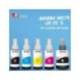 TINTA EPSON 664 COLOR AMARILLO, MAGENTA, CIAN Y NEGRO C13T664640 ECOTANK L300 / L355 / L555 / ET-2500 / ET-2550 / ET-2600