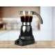 CAFETERA JOCCA ITALIANA ELECTRICA CAPACIDAD 6 TAZAS JARRA TRANSPARENTE SIN CABLES 220-240V COLOR NEGRO