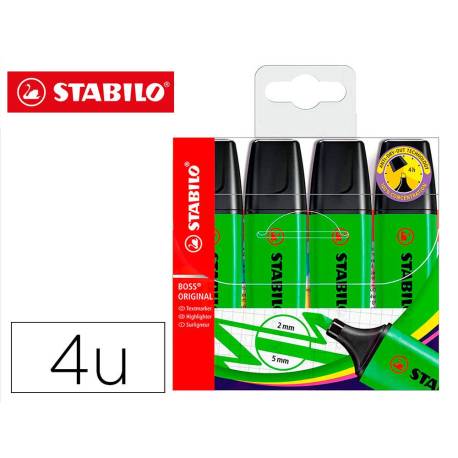 ROTULADOR STABILO 2/5 MM 4 UNIDADES COLOR VERDE