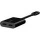 ADAPTADOR BELKIN F7U081BTBLK USB-C DE AUDIO Y CARGA COLOR NEGRO