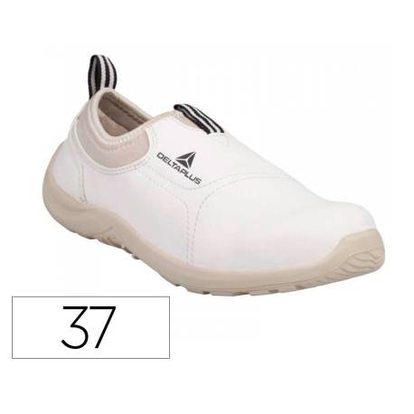 ZAPATOS DE SEGURIDAD DELTAPLUS MICROFIBRA PU SUELA PU MONO-DENSIDAD COLOR BLANCO TALLA 37