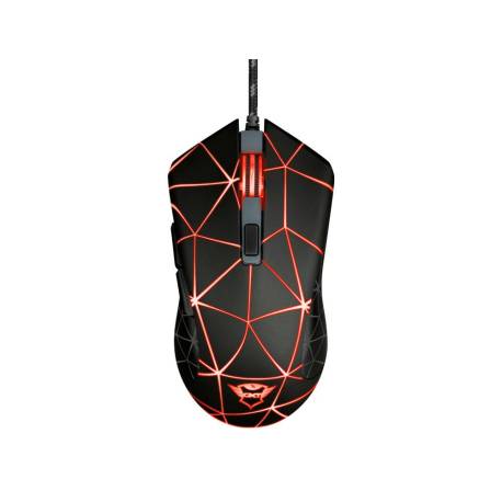 RATON TRUST GXT133 LOCX GAMING OPTICO LUCES LED 800-4000 PPP 6 BOTONES USB 2.0 CABLE 1,80 M COLOR NEGRO