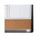 PLANIFICADOR MENSUAL NOBO MAGNETICO + TABLERO CORCHO HORIZONTAL CON MARCO ARQUEADO PLATA Y NEGRO 585X430 MM