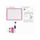 PIZARRA BLANCA NOBO MAGNETICA MARCO FUCSIA 430X585 MM