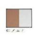 PIZARRA BLANCA NOBO MAGNETICA CON TABLERO DE CORCHO 585X430 MM