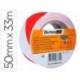 CINTA ADHESIVA TARIFOLD SEGURIDAD PARA MARCAJE Y SEÑALIZACION DE SUELO 33 MT X 50 MM COLOR BLANCO/ROJO
