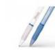 Boligrafo sharpie fashion retractil tinta gel azul 0,7 mm color azul hielo y blanco
