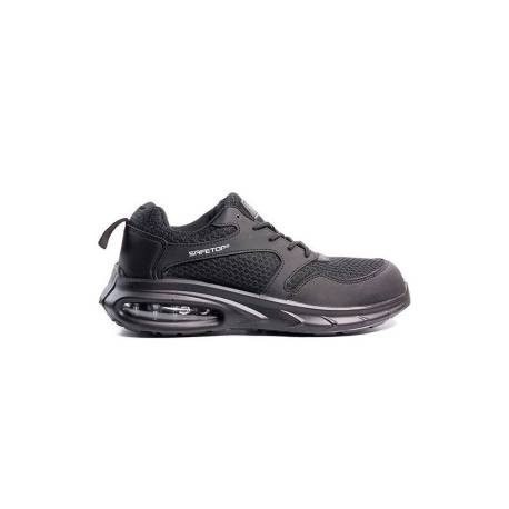 ZAPATOS DE SEGURIDAD SAFETOP DUTTIO MICROFIBRA TRANSPIRABLE TALLA 37 SUELA PU BIDENSIDAD S1PL SR FO COLOR NEGRO