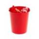 PAPELERA PLASTICO ARCHIVO 2000 ECOGREEN 100% RECICLADA 18 LITROS COLOR ROJO 290X310