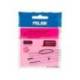 BLOC DE NOTAS ADHESIVAS QUITA Y PON MILAN 76X76 MM REMOVIBLE PLASTICO TRANSLUCIDO ROSA FLUOR 50