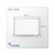 PIZARRA BLANCA ROCADA LACADA MAGNETICA MARCO ALUMINIO CON CANTONERAS 60X90 CM