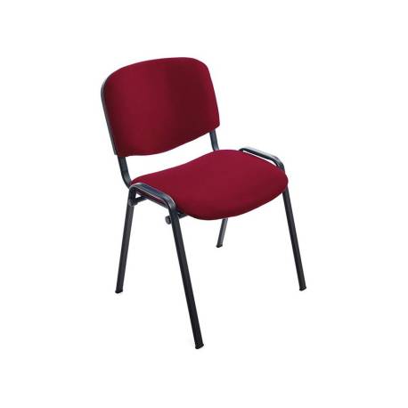 SILLA ROCADA CONFIDENTE ESTRUCTURA METALICA ASIENTO TELA IGNIFUGA BURDEOS 570X410X810 MM
