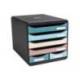 FICHERO CAJONES DE SOBREMESA EXACOMPTA SKANDI DIN A4+ POLIPROPILENO RECICLADO 6 CAJONES COLORES SURTIDOS