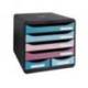FICHERO CAJONES DE SOBREMESA EXACOMPTA SKANDI DIN A4+ POLIPROPILENO RECICLADO 6 CAJONES COLORES SURTIDOS