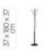 PERCHERO METALICO MAUL LAURA 4 COLGADORES MADERA COLOR NEGRO 370X1800X370 MM