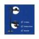 PERCHERO METALICO MAUL GRANDO 8 COLGADORES Y PARAGUERO COLOR NEGRO 375X1750X365 MM