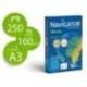 PAPEL FOTOCOPIADORA NAVIGATOR DIN A3 160 GRAMOS PAPEL MULTIUSO INK-JET Y LASER PAQUETE DE 250 HOJAS