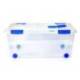 CONTENEDOR PLASTICO PLASTICFORTE N 7 TRANSPARENTE CON TAPA 61L 73X41X32 CM