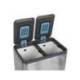 PAPELERA METALICA MAUL CYCLE ACERO INOXIDABLE CON PEDAL 20+20 LITROS