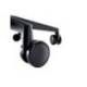 TABURETE LEITZ ERGO CON ASIENTO TRIANGULAR 5 RUEDAS GIRATORIAS REGULABLE EN ALTURA HASTA 59 CM NEGRO