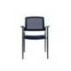 SILLA ROCADA CONFIDENTE BRAZOS FIJOS ESTRUCTURA METALICA BLANCA ASIENTO TELA IGNIFUGA RESPALDO DE MALLA