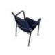 SILLA ROCADA CONFIDENTE BRAZOS FIJOS ESTRUCTURA METALICA BLANCA ASIENTO TELA IGNIFUGA RESPALDO DE MALLA