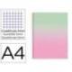 CUADERNO ESPIRAL MIQUELRIUS DIN A4 80 HOJAS CUADRO 5 MM 90 GR GRADIENT ROSA VERDE MENTA