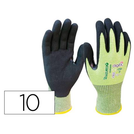 GUANTES DE NITRILO SAFETOP TORNOLUX-F ANTICORTE TDM NIVEL F CON REFUERZO TALLA 10
