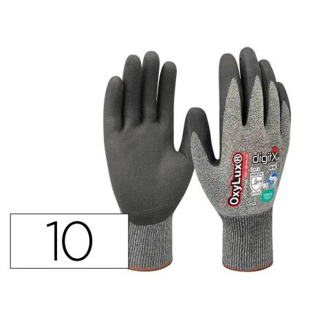 GUANTES DE NITRILO Y NYLON SAFETOP OXYLUX SATINADO TALLA 10