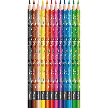 LAPICES DE COLORES MAPED MINI CUTE TRIANGULAR MINA 2,9 MM CAJA DE 12 UNIDADES COLORES SURTIDOS