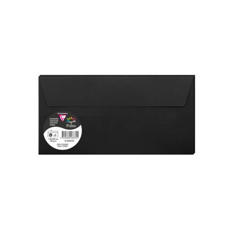 SOBRE CLAIREFONTAINE POLLEN 110X220 MM NEGRO PACK DE 5 UNIDADES