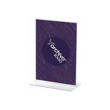 EXPOSITOR SOBREMESA ARCHIVO 2000 CON FORMA T POLIESTIRENO TRANSPARENTE DIN A4 93X212X310 MM