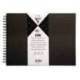 ALBUM ESPIRAL PARA PERSONALIZAR CLAIREFONTAINE TAPA DURA NEGRA 32X24 CM 40 HOJAS 185 GR