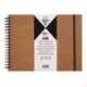 ALBUM ESPIRAL PARA PERSONALIZAR CLAIREFONTAINE TAPA DURA KRAFT 32X24 CM 40 HOJAS 200 GR