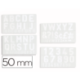 Plantilla Liderpapel rotulacion con 1700 letras y numeros 50 mm
