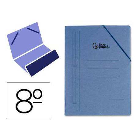 Carpetas de gomas carton Liderpapel octavo