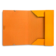Carpeta Liderpapel gomas Folio carton forrado Pvc color naranja