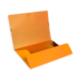 Carpeta Liderpapel gomas Folio carton forrado Pvc color naranja