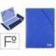 Carpetas de gomas en carton prespan Liderpapel Folio azul 880 g/m2