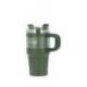 TAZA TERMICA ASA ANTARTIK PULSE ISOTERMICA TAPA HERMETICACERO INOXIDABLE PAJITA LIBRE BPA VERDE MILITAR 570 ML