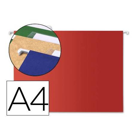 Carpeta colgante marca Liderpapel A4 Kraft Rojo