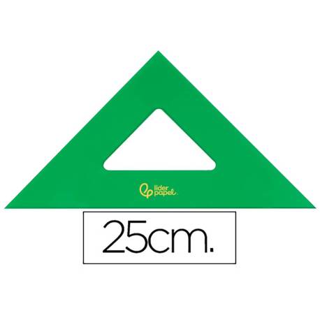 Escuadra acrilica marca Liderpapel 25 cm