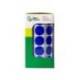 GOMETS LIDERPAPEL AUTOADHESIVO S CIRCULOS 20 MM AZUL ROLLO DE 2000 UNIDADES EN CAJA DE CARTON